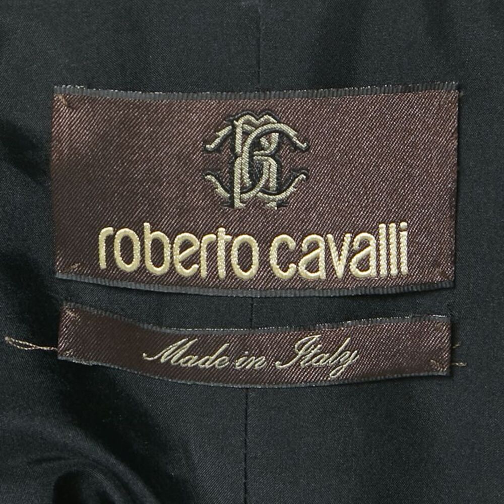 Roberto Cavalli Black Leather Embellished Biker Jacket S - Picture 4 of 5